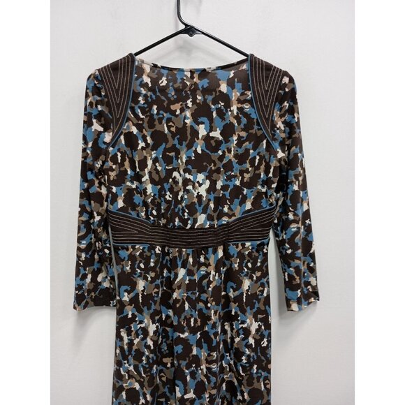 Vintage Y2K BCBGMaxazria Babydoll Dress Womens Small Brown Abstract Coquette - Picture 7 of 9